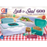 Lock and Seal 600 Lunch Box, Inter Lock, BPA FREE, Arihant